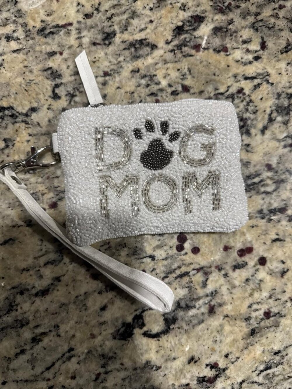 Altar'd State Dog Mom Sequined Mini Pouch Coin Card Driver's License Holder